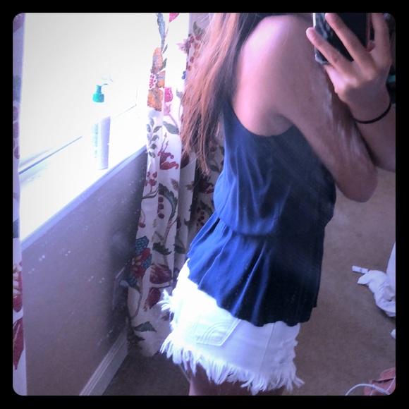 Navy Blue sleeveless tank top - Picture 2 of 4